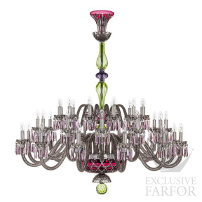 Люстра на 36 свечей "Фланель-серый, Шартрёз-зеленый, Аметист" 150 x 135см