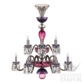 Люстра на 12 свечей "Фланель-серый, Аметист, Пурпурный" 105 x 80см