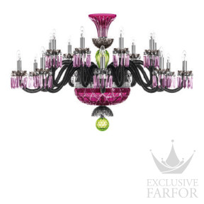 Люстра на 18 свечей "Фланель-серый, Шартрёз-зеленый, Аметист" 105 x 80см