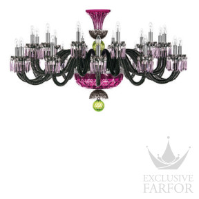 Люстра на 24 свечей "Фланель-серый, Шартрёз-зеленый, Аметист" 110 x 80см