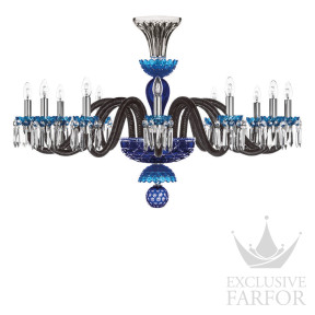 Люстра на 12 свечей "Фланель-серый, Лазурный, Темно-синий" 87 x 80см