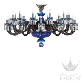 Люстра на 24 свечей "Фланель-серый, Лазурный, Темно-синий" 110 x 80см
