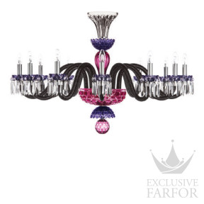 Люстра на 12 свечей "Фланель-серый, Аметист, Пурпурный" 87 x 80см