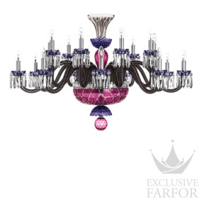 Люстра на 18 свечей "Фланель-серый, Аметист, Пурпурный" 105 x 80см