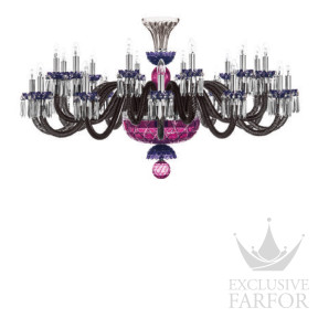 Люстра на 24 свечей "Фланель-серый, Аметист, Пурпурный" 110 x 80см