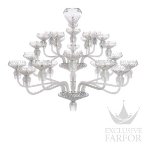 Люстра на 24 свечей "Хромированный, сатинированный хрусталь" 110 x 135см
