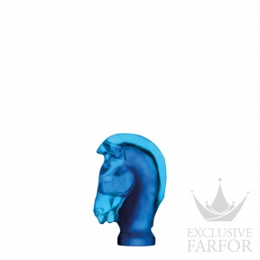 44011226 St. Louis Jeu Шахматная фигура "Конь - сатинированный голубой" 9,5см