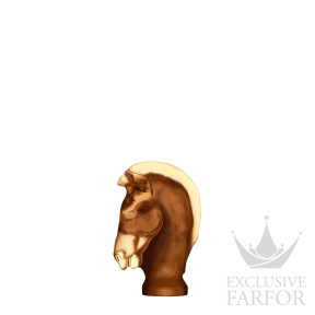 Шахматная фигура "Конь - сатинированный янтарный" 9,5см