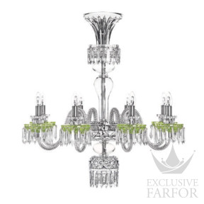 Люстра на 8 свечей (Короткий) "Шартрёз-зеленый" 85 x 85см