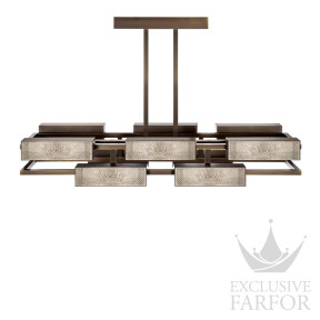 Люстра на 10 ламп "Бронзовый" 140 х 85см