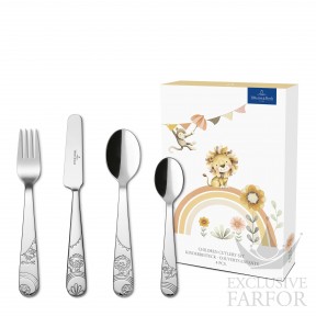 1265342091 Villeroy & Boch Boho Kids - Roar like a lion "Сталь" Набор столовых приборов из 4 предметов