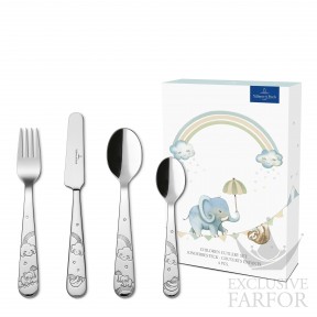 1265352091 Villeroy & Boch Boho Kids - Walk like an elephant "Сталь" Набор столовых приборов из 4 предметов
