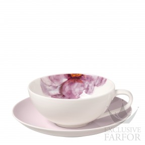 Чашка чайная с блюдцем "Розовый" 0,24л