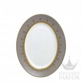 1054390 Wedgwood Anthemion Grey Блюдо овальное 35см