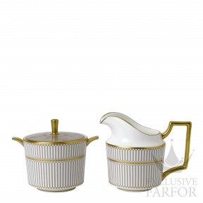 1054393 Wedgwood Anthemion Grey Молочник и сахарница 12см