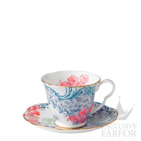 5C107800047 Wedgwood Butterfly Bloom Чашка чайная с блюдцем "Синий и розовый" 200мл