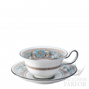 1053239 Wedgwood Florentine Turquoise Чашка чайная с блюдцем 