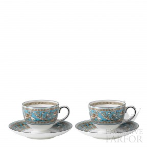 1054471 Wedgwood Florentine Turquoise Чашка чайная с блюдцем 200мл, 2шт.