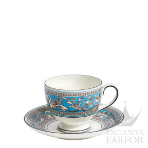 1070728 Wedgwood Florentine Turquoise Чашка чайная с блюдцем 174мл