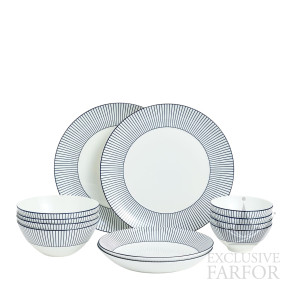 1082470 Wedgwood Gio Pinstripe White Набор из 12 предметов