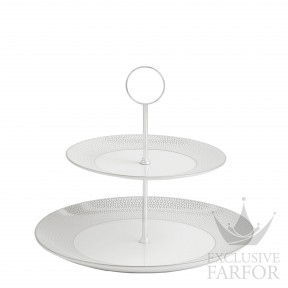 1063171 Wedgwood Gio Platinum Этажерка 28см