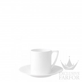 1057997 Wedgwood Jasper Conran - "White" Чашка эспрессо с блюдцем 80мл