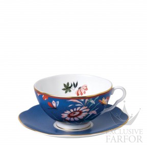 40032091 Wedgwood Paeonia Blush Чашка чайная с блюдцем "Синий" 200мл