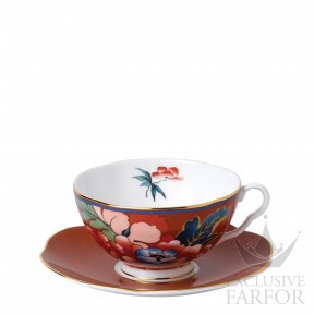 40032094 Wedgwood Paeonia Blush Чашка чайная с блюдцем "Красный" 200мл