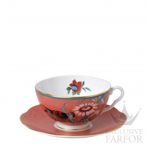 40032110 Wedgwood Paeonia Blush Чашка чайная с блюдцем "Коралловый" 200мл