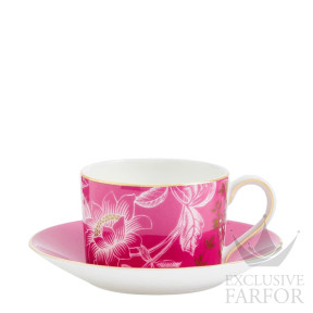 1078226 Wedgwood Wonderlust "Pink Tonquin" Чашка чайная с блюдцем 210мл