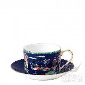 40031709 Wedgwood Wonderlust "Blue Pagoda" Чашка чайная с блюдцем 150мл