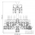 2606257 Baccarat Zenith Flou Люстра на 18 свечей 110 x 102см