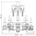 2607994 Baccarat Zenith Flou Люстра на 12 свечей 84 x 81см