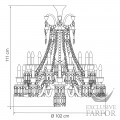 2608055 Baccarat Zenith Noir Люстра на 18 свечей 111 x 102см