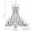 2608106 Baccarat Zenith Noir Люстра на 18 свечей (длинный) 137 x 102см