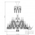 2609574 Baccarat Zenith Flou Люстра на 36 свечей 171 x 130см