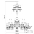 2609760 Baccarat Zenith Flou Люстра на 24 свечей (длинный) 148 x 108см