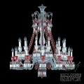 2807449 Baccarat Zenith Rouge Люстра на 24 свечей "Красный" 116 x 108см