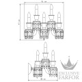 2808469 Baccarat Zenith Noir Бра, настенный светильник на 5 ламп 47 x 38 x 51см