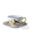 2488-3095 Bernardaud Aux Oiseaux Чашка чайная с блюдцем 130мл