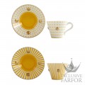 1777-22463 Bernardaud Delphos & Knossos "Jaune" Чашка кофейная с блюдцем 130мл, 2шт.