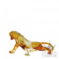 03448 Daum Tigre (Нумерованная серия) Статуэтка "Тигр - янтарный" 27,7см