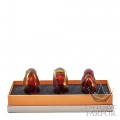 05431-C Daum Singe Статуэтка "3 обезьяны - янтарный, коричневый" 7,5см