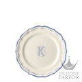 1710ADEK22 Gien Filet Bleu Monogramme Тарелка закусочная "K" 23,2см