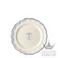 1710ADET22 Gien Filet Bleu Monogramme Тарелка закусочная "T" 23,2см