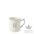 1710CMFM48 Gien Filet Bleu Monogramme Кружка "M" 0,25л