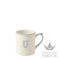 1710CMFU48 Gien Filet Bleu Monogramme Кружка "U" 0,25л