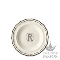 2029ACRR22 Gien Filet Manganese Monogramme Тарелка глубокая "R" 22,5см