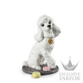 01009472 Lladro Animal Kingdom "Dog & Candy"Статуэтка "Пудель с мочи" 33 х 22см