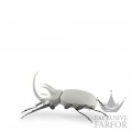 01009478 Lladro Animal Kingdom "Awesome Insects"Статуэтка "Жук - носорог (Матово-белый)" 12 х 26см